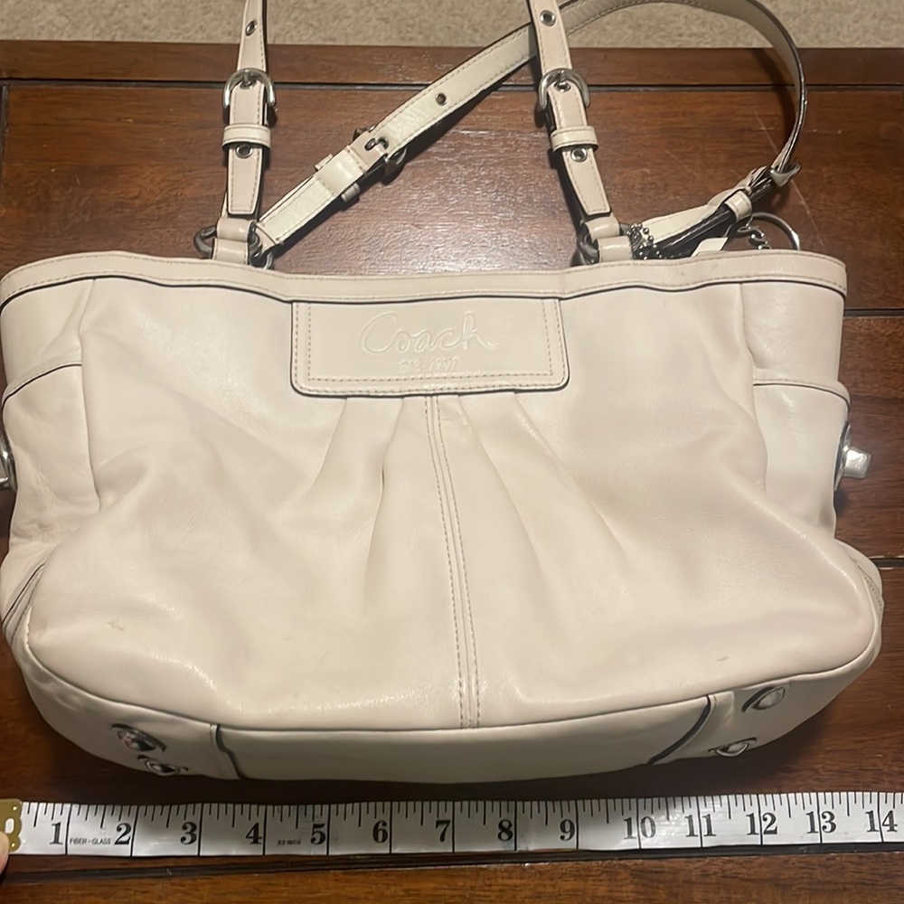 Coach Handbag - White / Leather - Picture 7 of 8